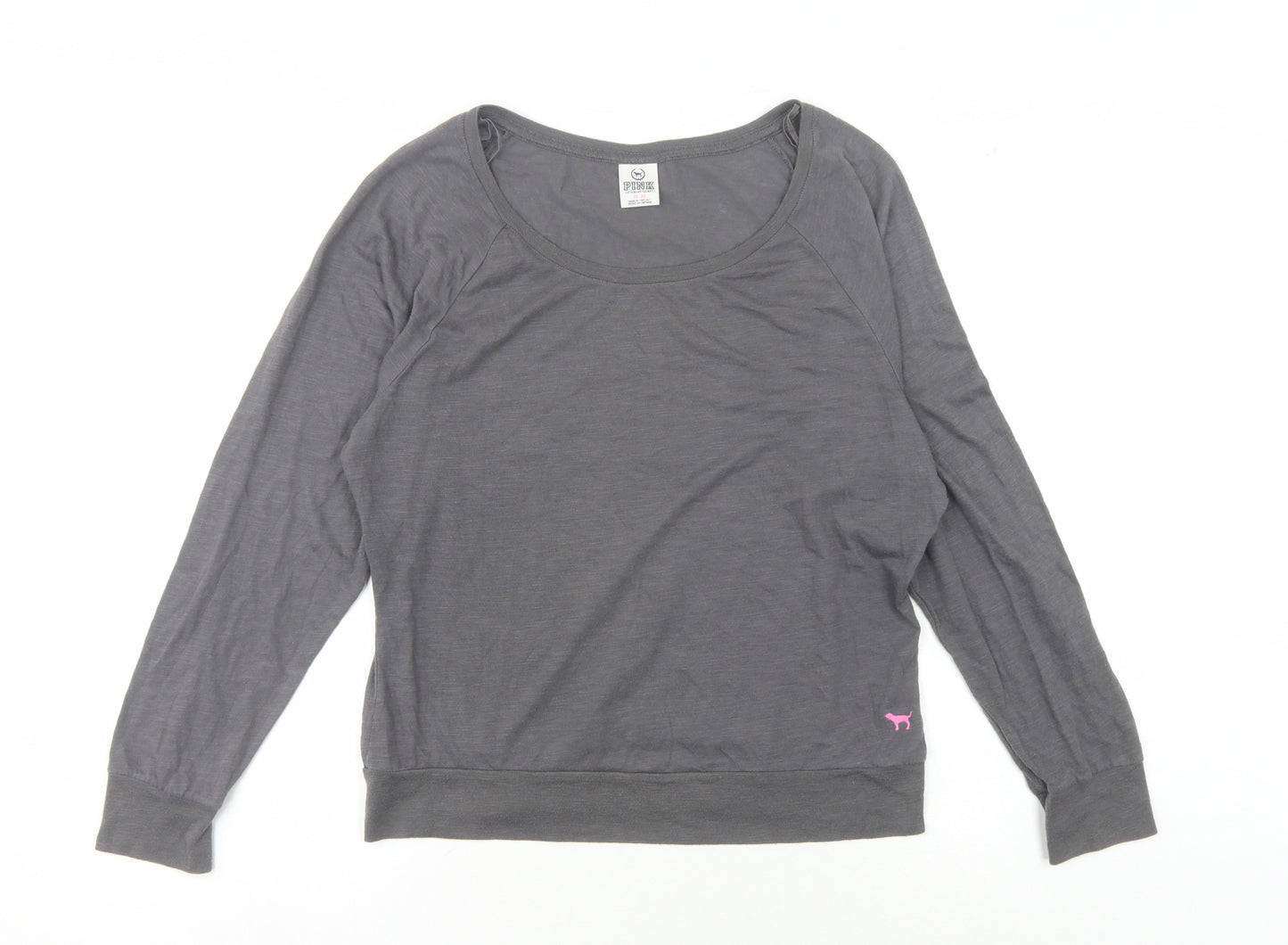 Victoria's Secret PINK Women's Grey T-Shirt M, Casual Elegance