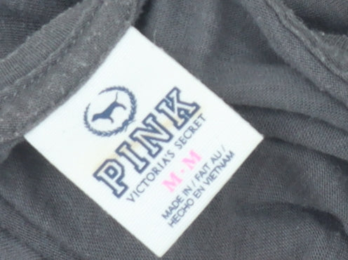 Victoria's Secret PINK Women's Grey T-Shirt M, Casual Elegance