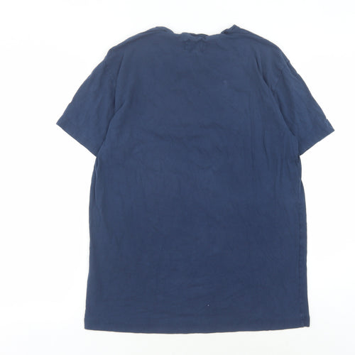 Armani Jeans Men's Blue Logo T-Shirt Medium