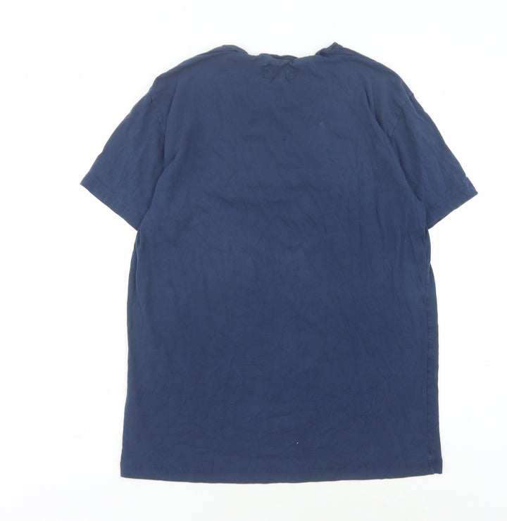 Armani Jeans Men's Blue Logo T-Shirt Medium