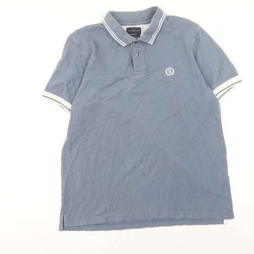 Henri Lloyd Men's Blue Polo Large Cotton Shirt