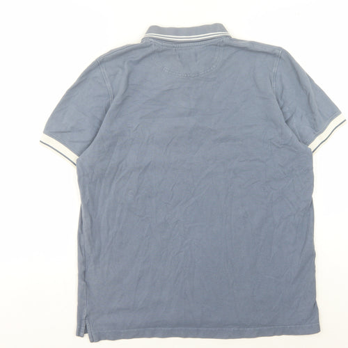 Henri Lloyd Men's Blue Polo Large Cotton Shirt