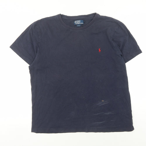 Polo by Ralph Lauren Men's XL Blue T-Shirt, Logo Accent