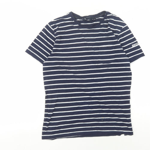 Regatta Men's Blue Striped Crew Neck T-Shirt M