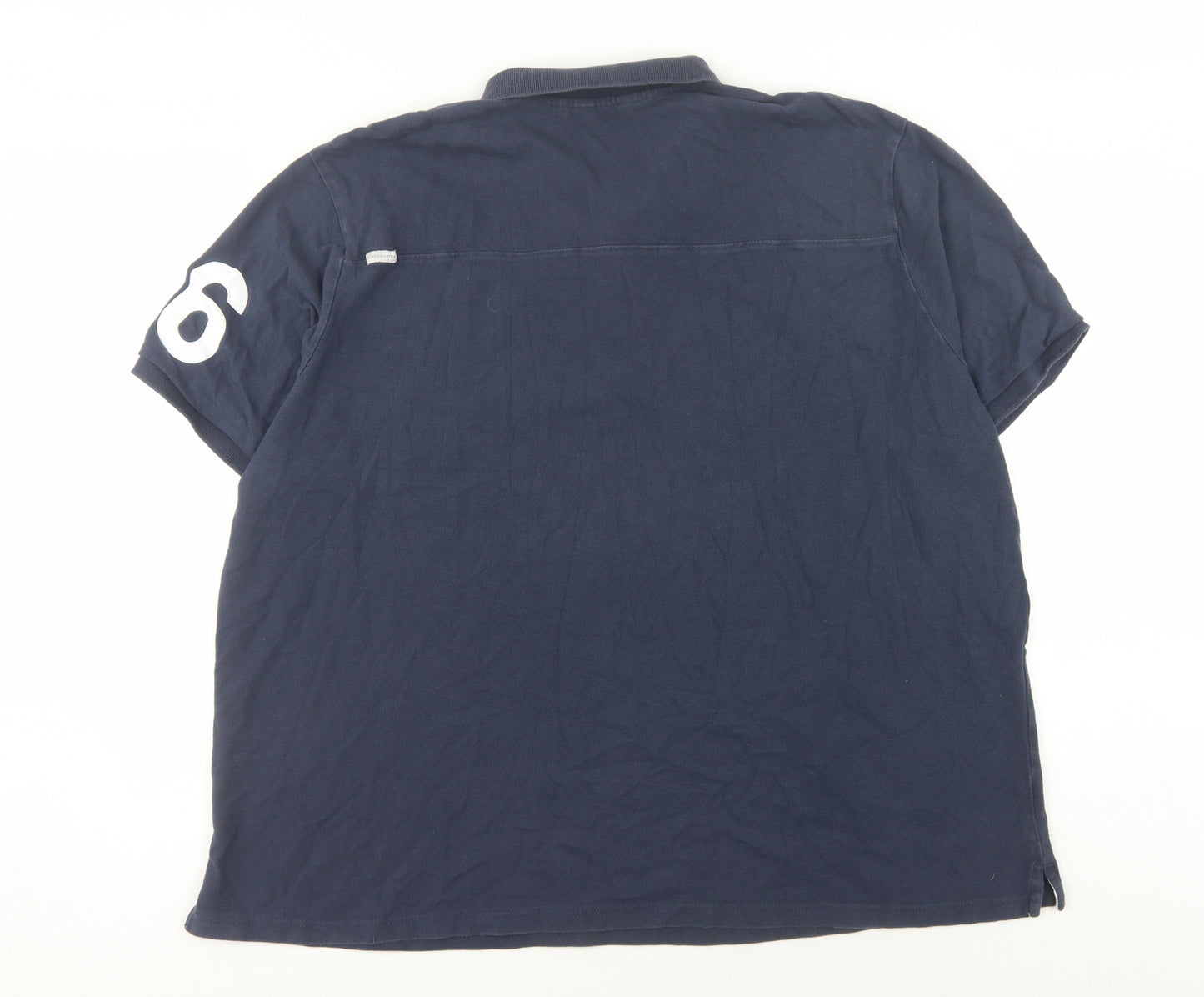 Crosshatch Men's Blue 3XL Polo Shirt with Logo