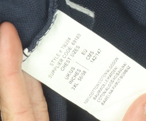 Crosshatch Men's Blue 3XL Polo Shirt with Logo