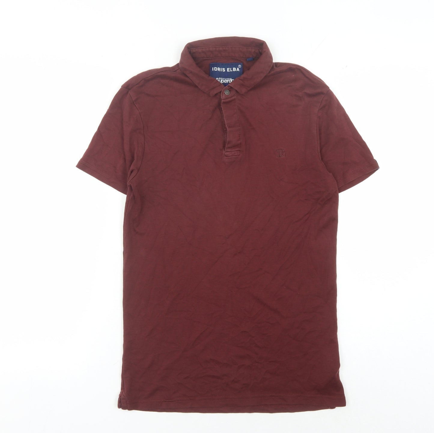 Superdry Men’s Red Polo Shirt, Size S, Solid Pattern