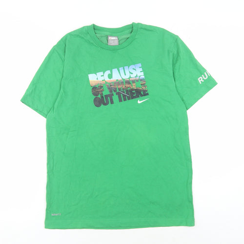 Nike Men's Green Graphic Print T-Shirt Size S