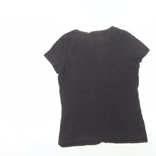 Levi's Women's Black T-Shirt, Size M, Crew Neck