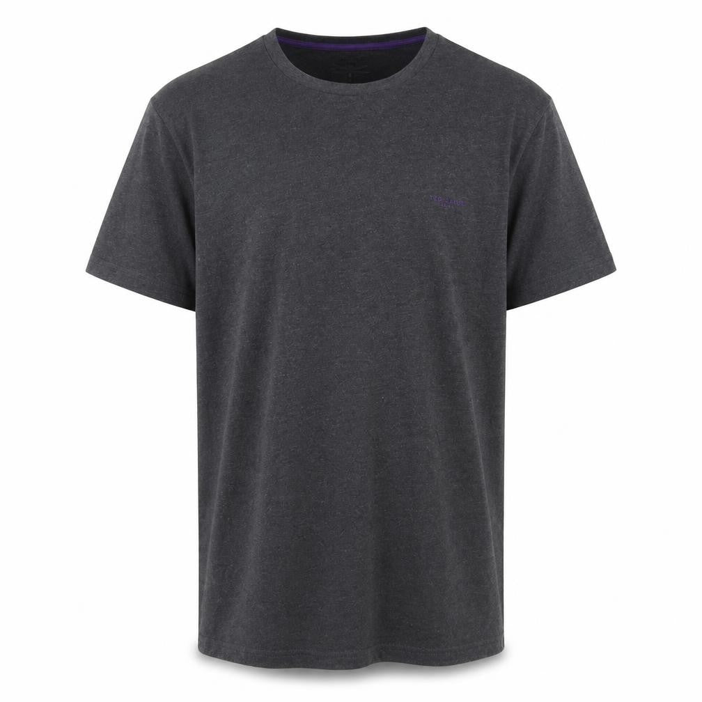 Front view of Ted Baker Men's Grey M Cotton Short Sleeve T-Shirt