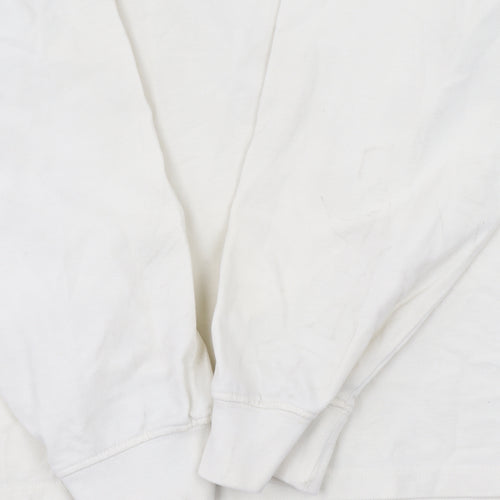 Cotton Traders Men's Beige Long Sleeve Polo 2XL
