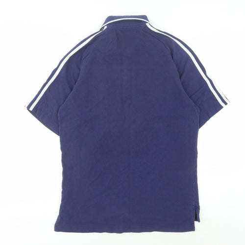 Adidas Men's Blue Polo Shirt, L, Sports Theme, Cotton