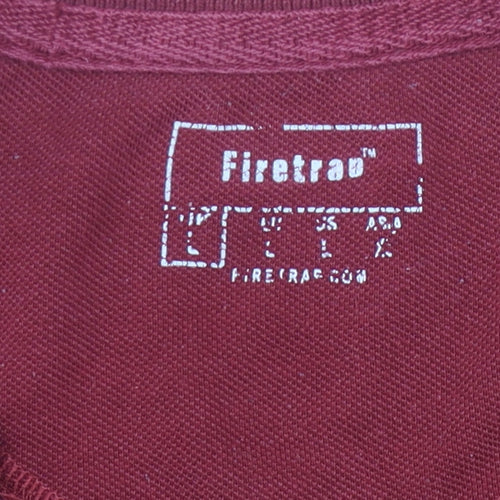 Firetrap Men's Red Polo Shirt, Size L, Short Sleeve