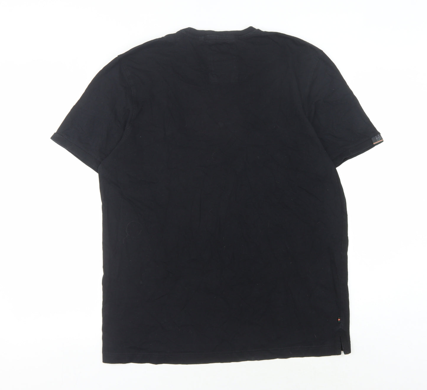 Luke Men's Black XL Cotton T-Shirt, Logo Accent