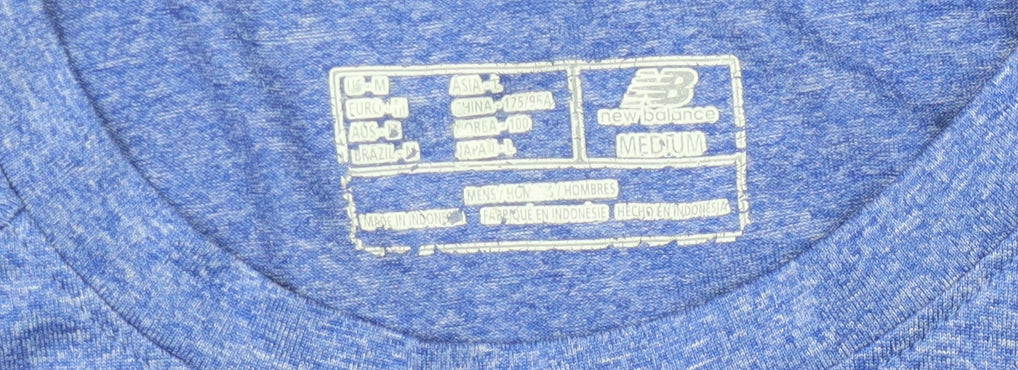 New Balance Blue Unisex T-Shirt, M, Activewear Essential