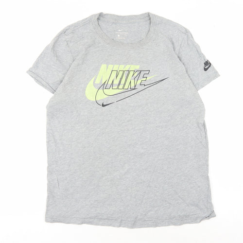Nike Men's Grey Logo T-Shirt L - Graphic Print
