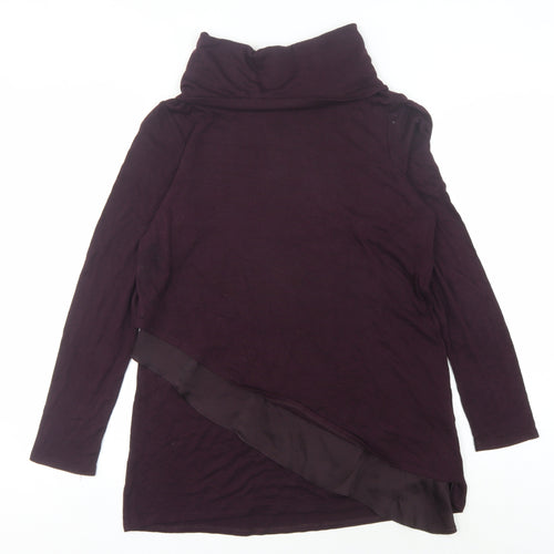 Phase Eight Women's Purple Cowl Neck Jumper Size 14