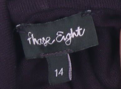 Phase Eight Women's Purple Cowl Neck Jumper Size 14