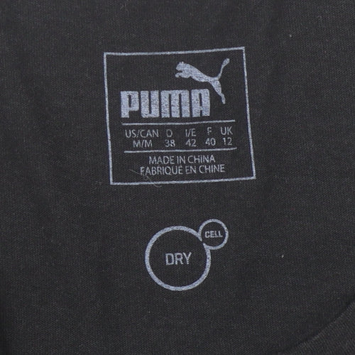 Puma Women's Black T-Shirt Size 12 Gym & Training