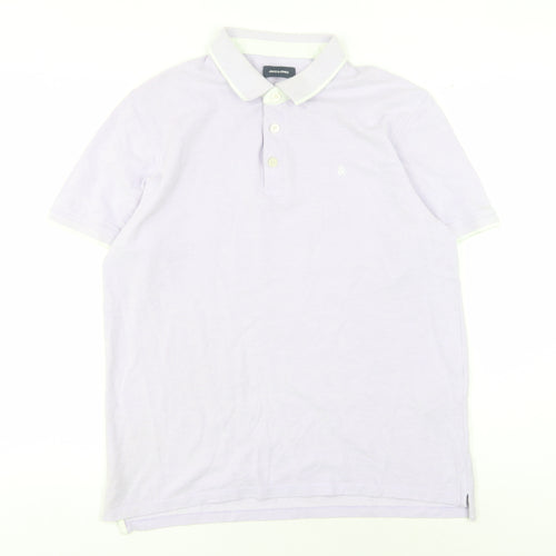 Jack & Jones Men's Purple XL Short Sleeve Polo
