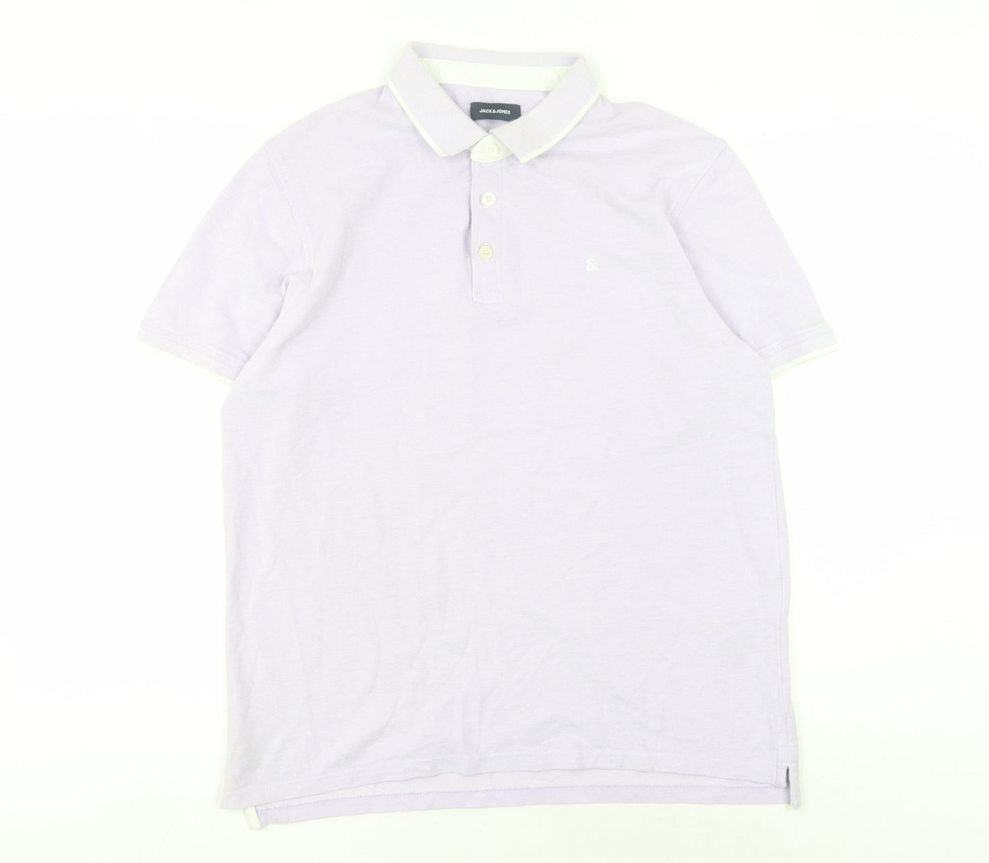 Jack & Jones Men's Purple XL Short Sleeve Polo