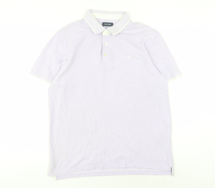 Jack & Jones Men's Purple XL Short Sleeve Polo