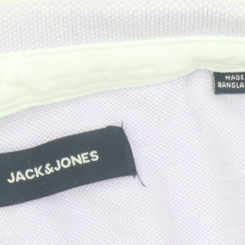 Jack & Jones Men's Purple XL Short Sleeve Polo