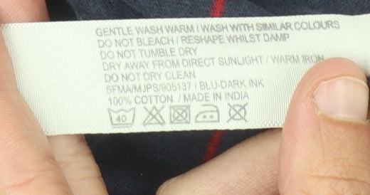 FatFace Men's Blue Striped Polo Shirt L