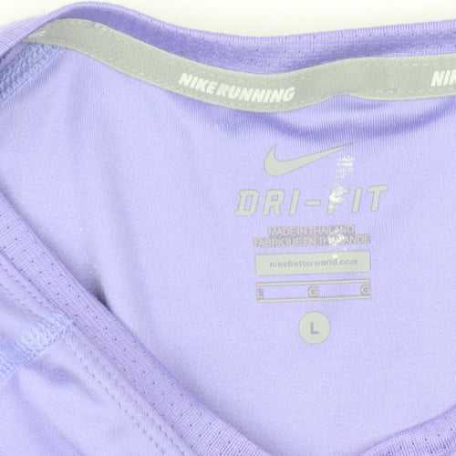 Nike Women's Purple Dri-Fit T-Shirt L