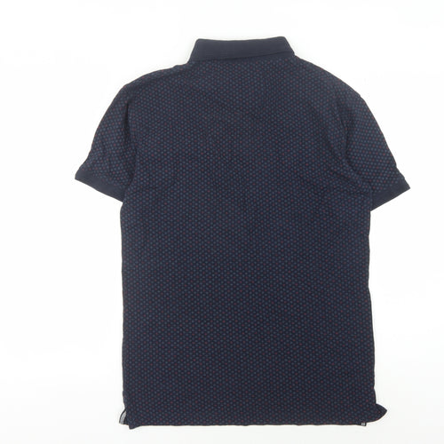 Forge Original Men's Blue Patterned Polo Shirt M