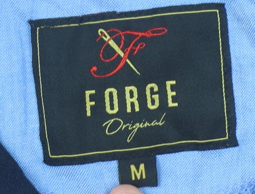 Forge Original Men's Blue Patterned Polo Shirt M