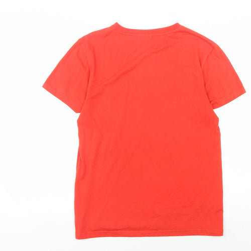 Disney Unisex Red Cartoon T-Shirt Medium