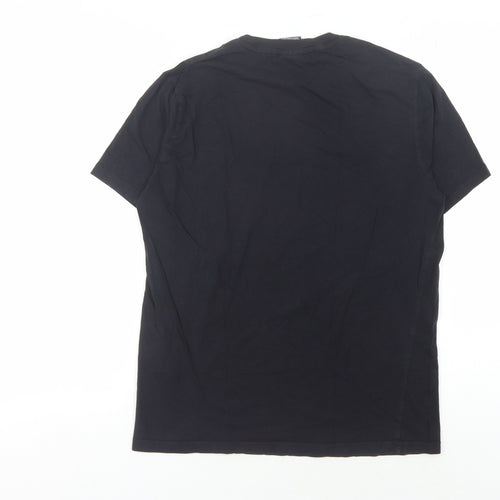 Champion Men's Black T-Shirt, M, Short Sleeve