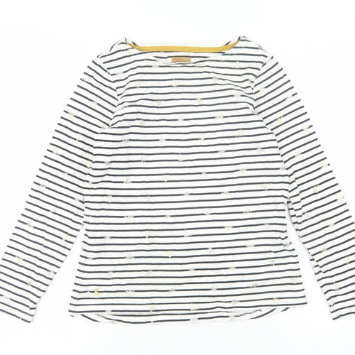 Joules Women's Multicoloured Stripe T-Shirt, 2XS, Boat Neck