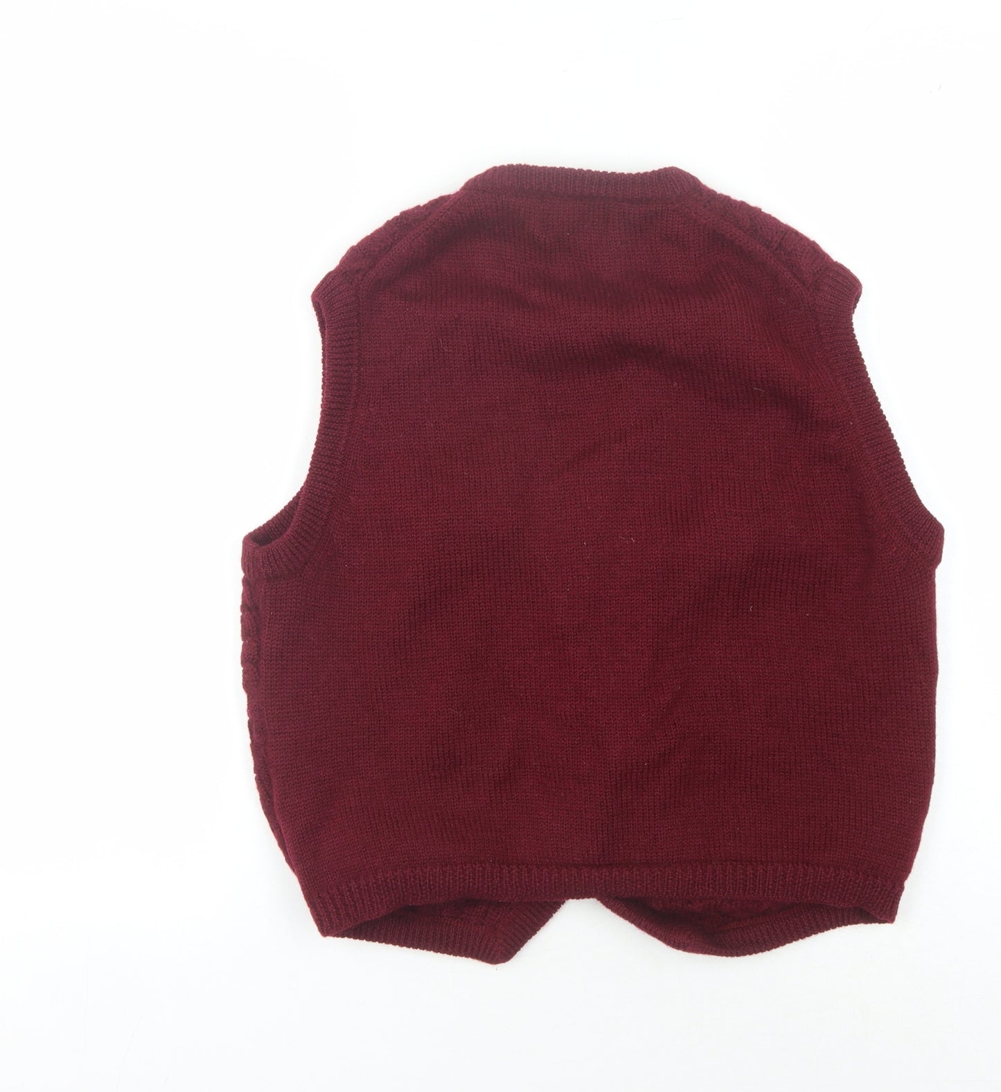 Principles Men's Red Wool Cable-Knit Vest Size M
