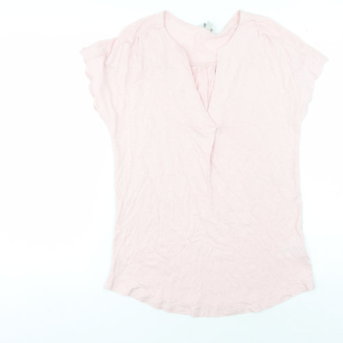 Monsoon Women's Pink S Cropped Linen Blend Top