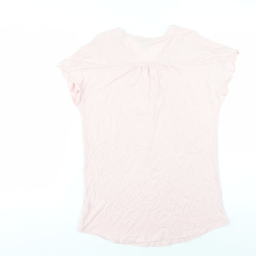 Monsoon Women's Pink S Cropped Linen Blend Top