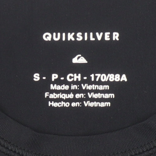 Quiksilver Men's Black T-Shirt, Size S, Solid Pullover