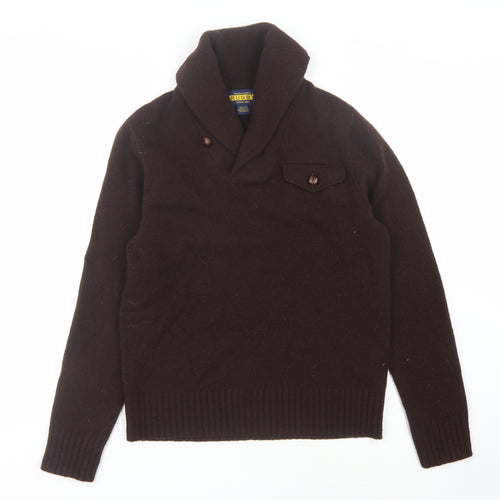 Ralph Lauren Men's Brown Wool Pullover Jumper S