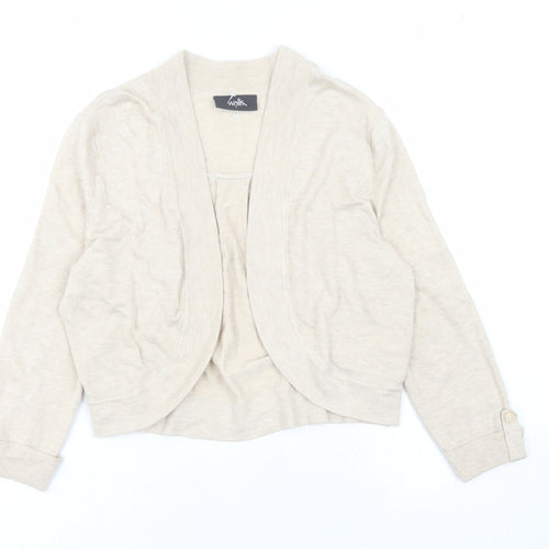 Wallis Women's Beige Open Front Cardigan, Size S
