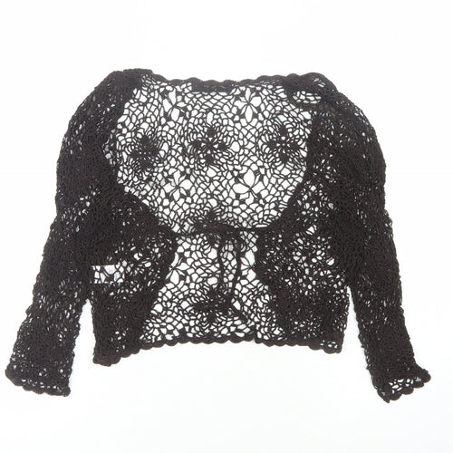 Principles Women's Black Crochet Cardigan Size L