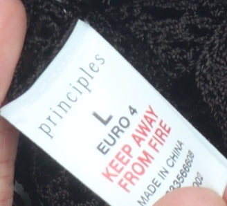 Principles Women's Black Crochet Cardigan Size L