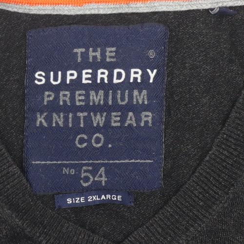 Superdry Men's Black 2XL Pullover Jumper Knitwear