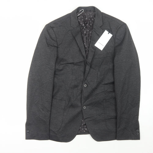 Lindbergh Men's Grey Blazer UK 40R Single-Breasted