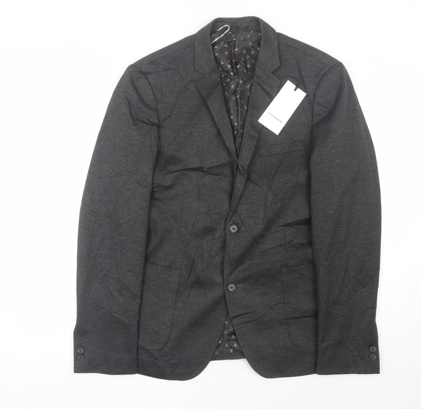 Lindbergh Men's Grey Blazer UK 40R Single-Breasted