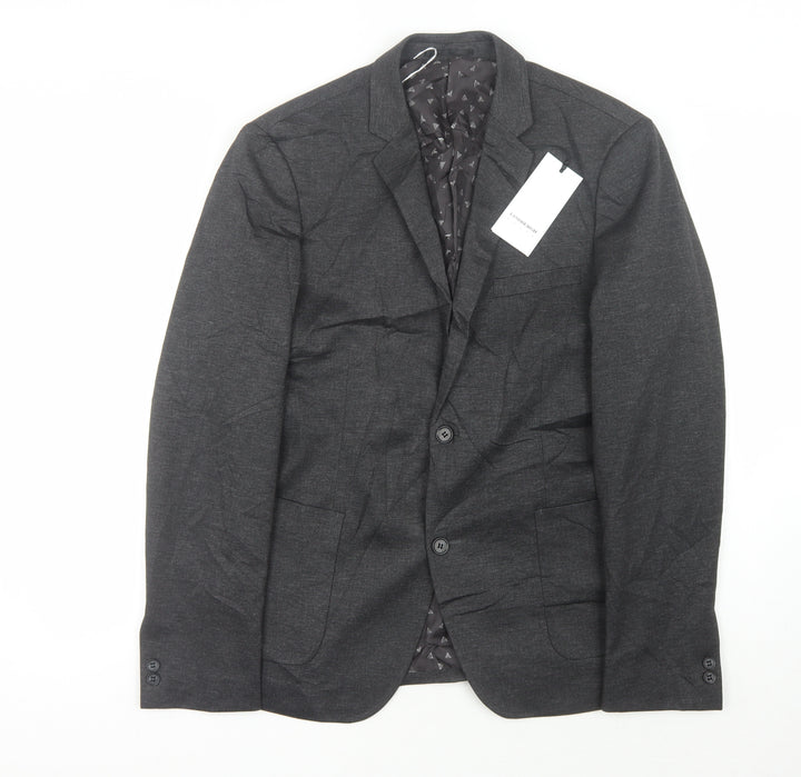 Lindbergh Men's Grey Blazer UK 40R Single-Breasted