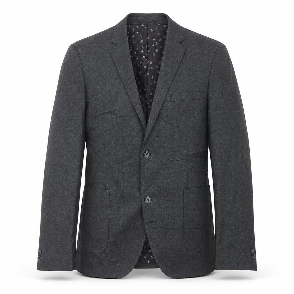 Front view of Lindbergh Men's Grey Blazer UK 40R Single-Breasted
