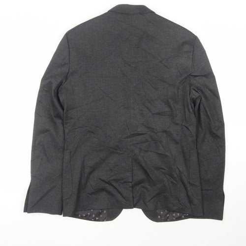 Lindbergh Men's Grey Blazer UK 40R Single-Breasted