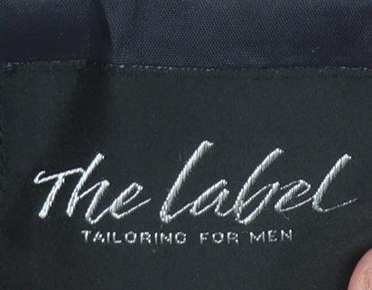 The Label Men's Blue Pinstriped Blazer Jacket 44 Long
