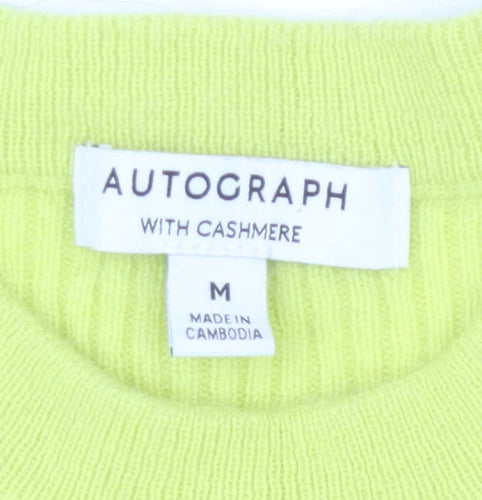 Marks and Spencer Women's Yellow Pullover Jumper, M